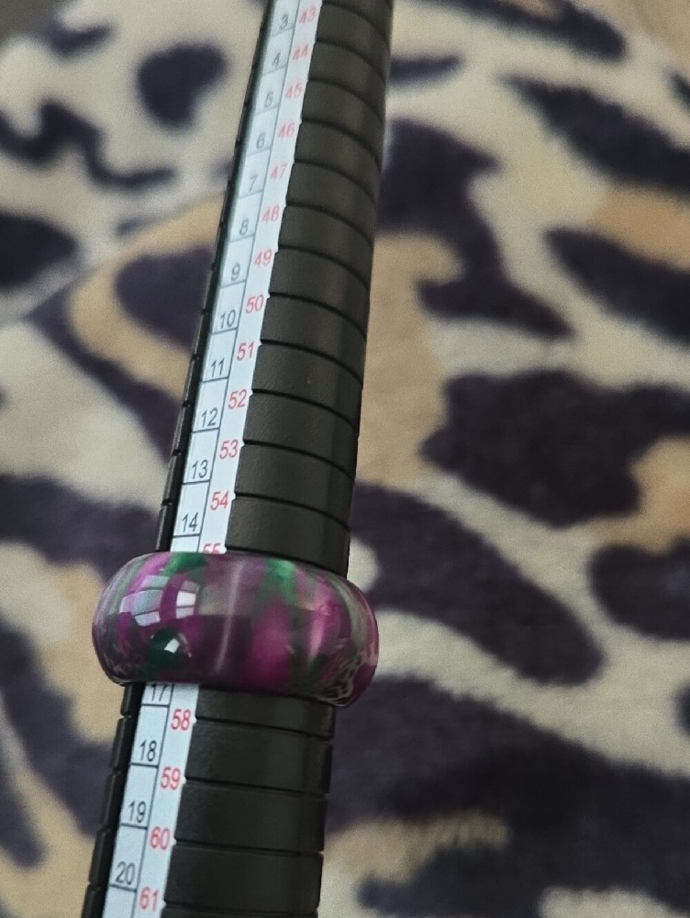 Purple Resin Ring Sz 8 - Women's Accessory